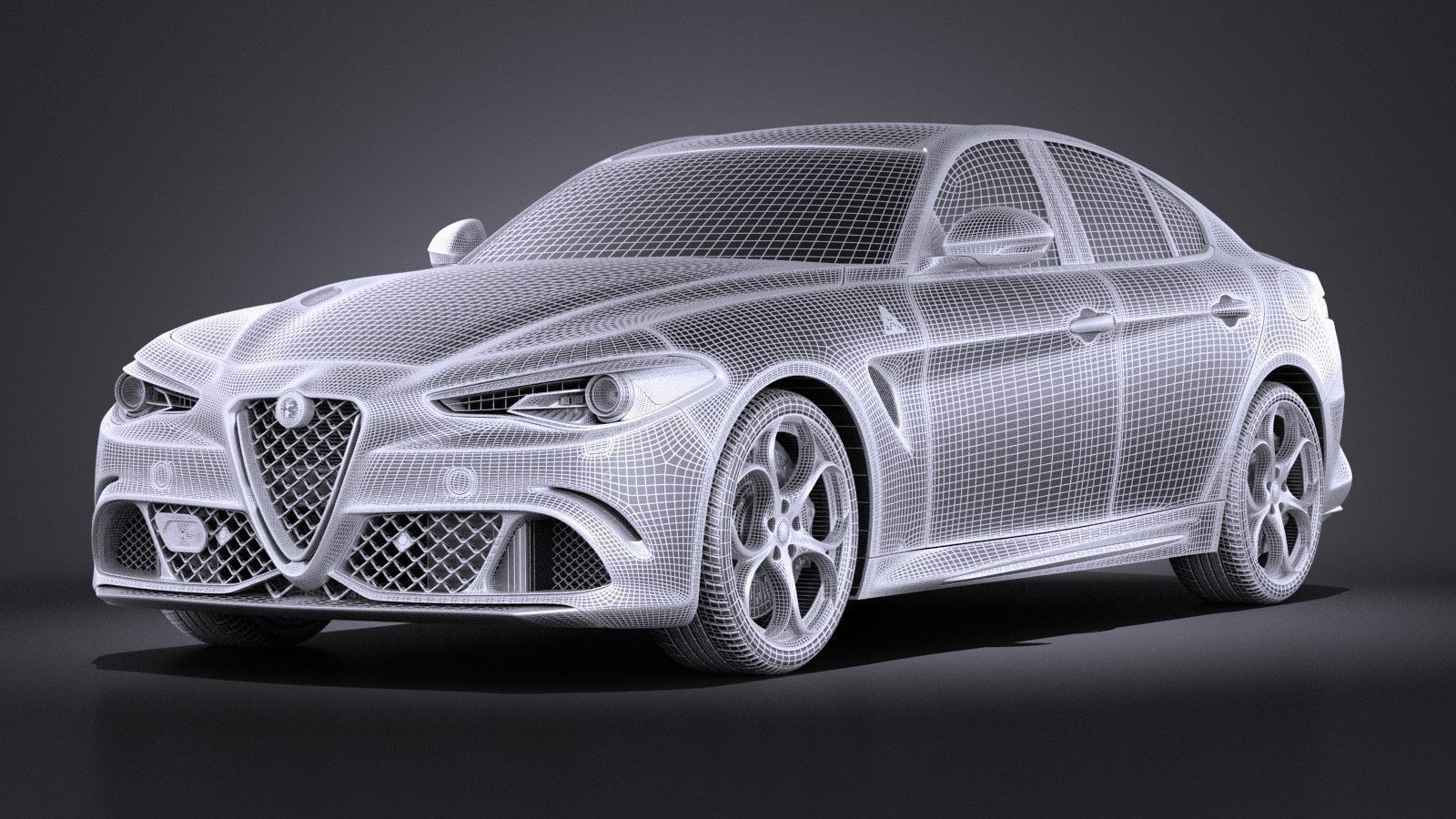 Alfa Romeo Giulia Quadrifoglio 2016 VRAY 3D model_8