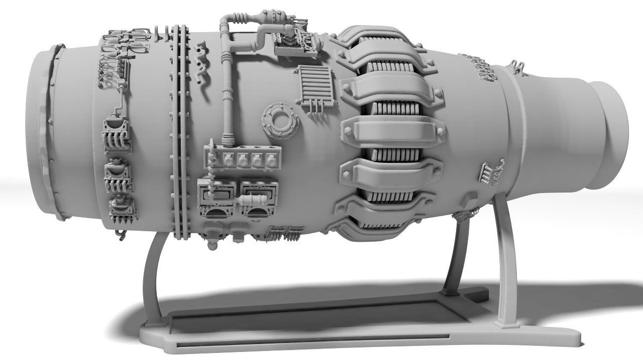 jet engine for Print 3D print model_3
