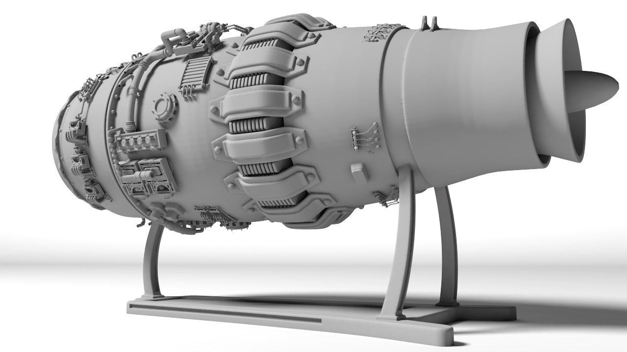 jet engine for Print 3D print model_8