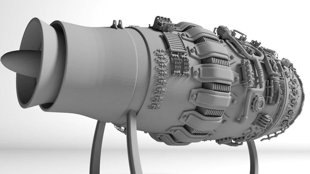 jet engine for Print 3D print model_4