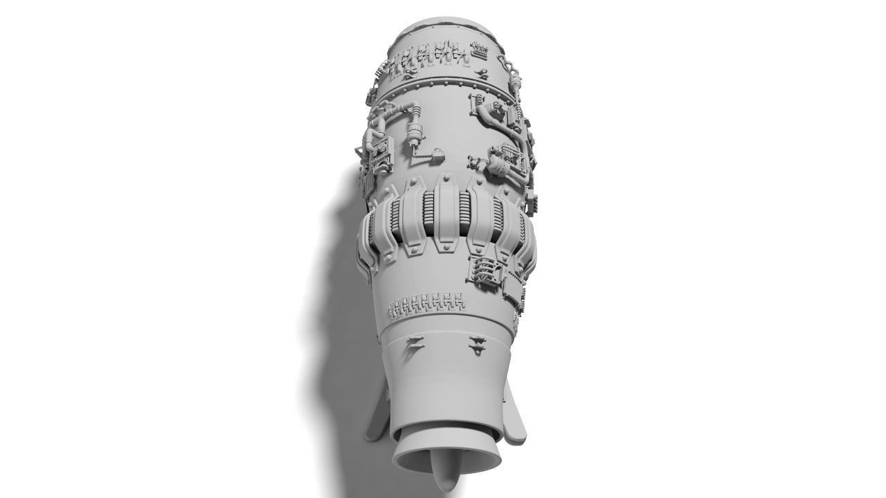jet engine for Print 3D print model_6