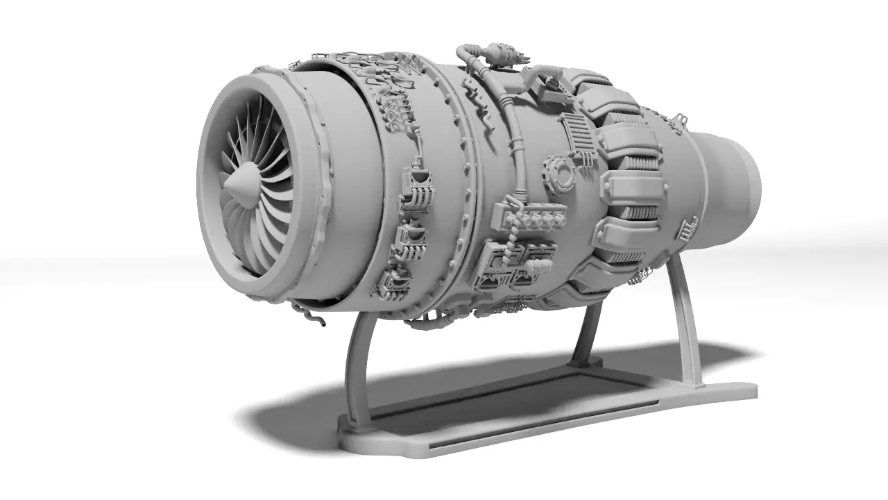 jet engine for Print 3D print model_0