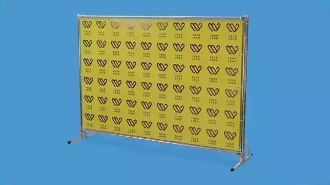 Press wall - Advertising billboard totem 3D model