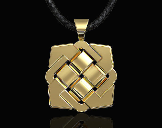 Celtic Knot Pendant with enamel 3D print model