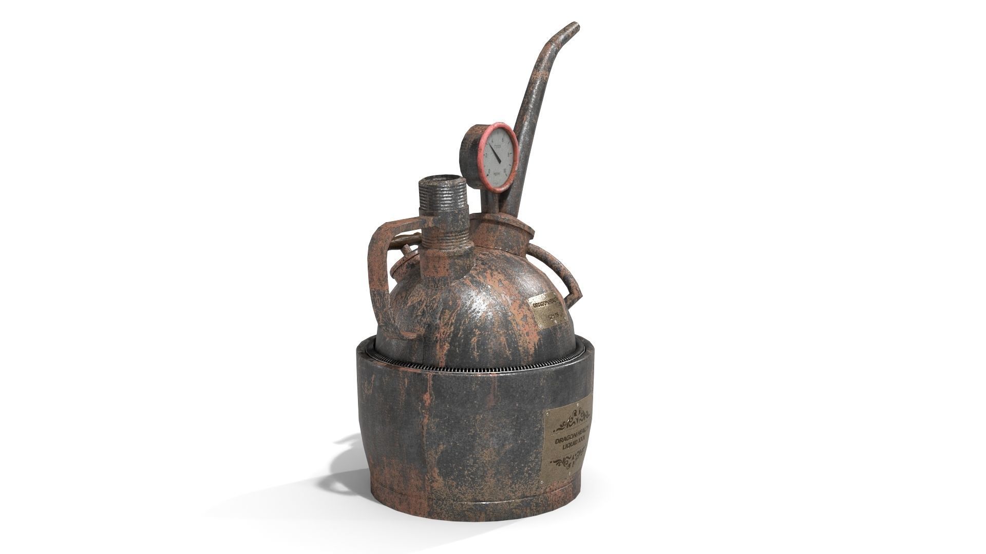 Steampunk Oilcan Low-poly 3D model_3