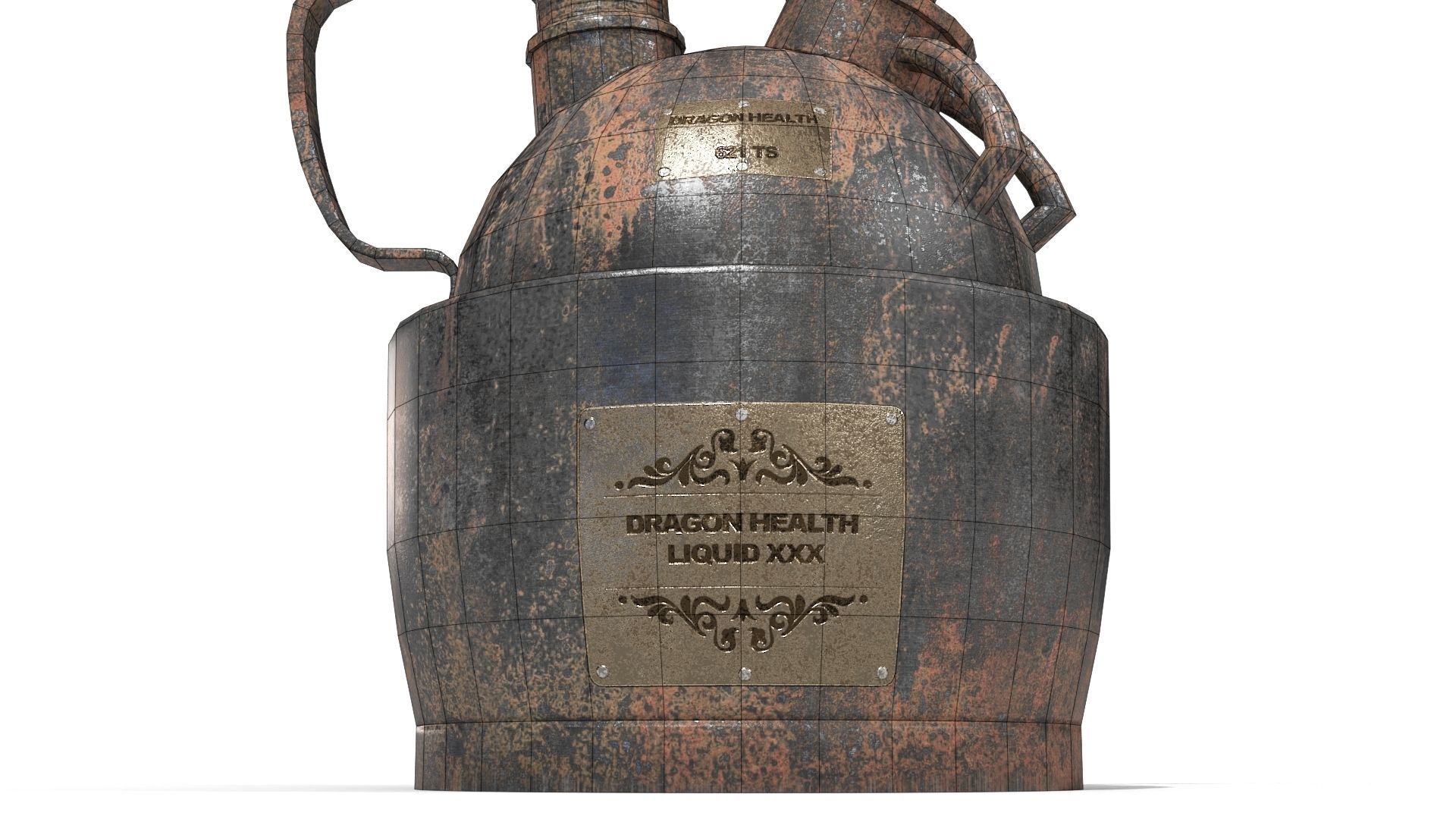 Steampunk Oilcan Low-poly 3D model_19