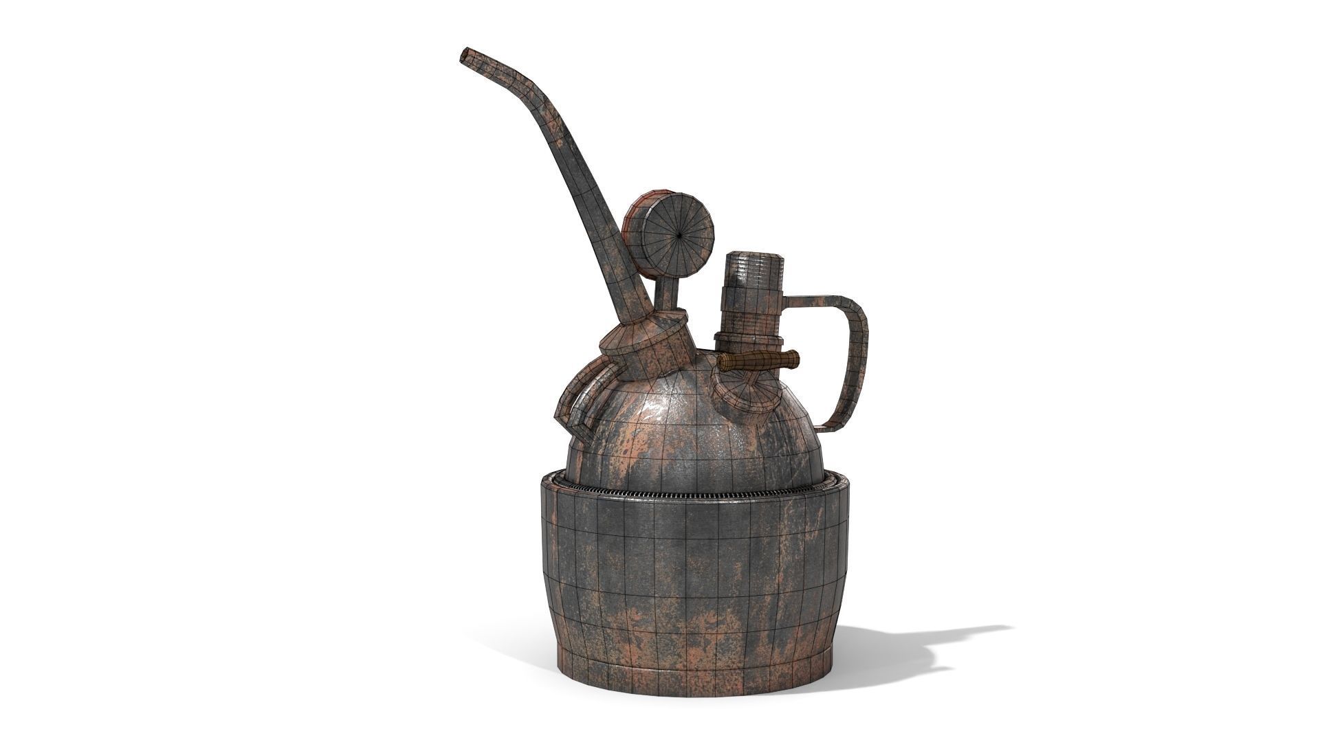Steampunk Oilcan Low-poly 3D model_16