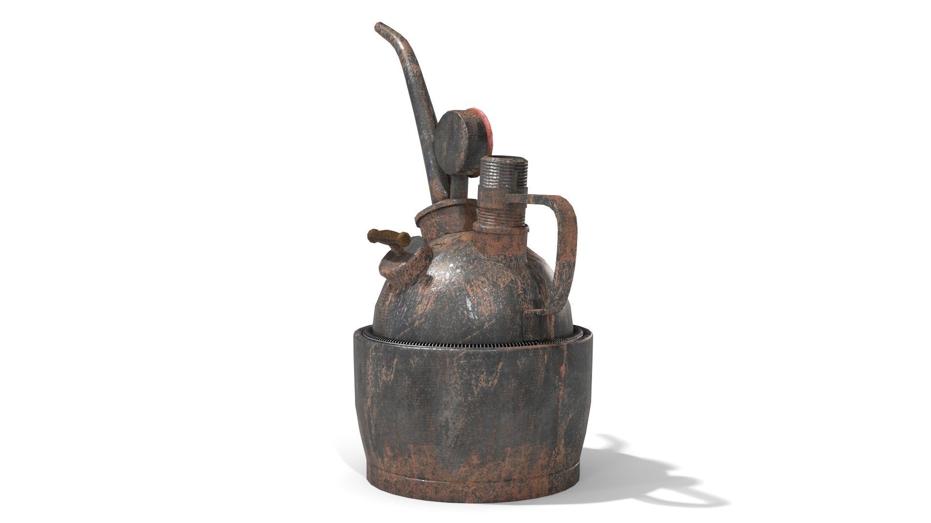 Steampunk Oilcan Low-poly 3D model_7
