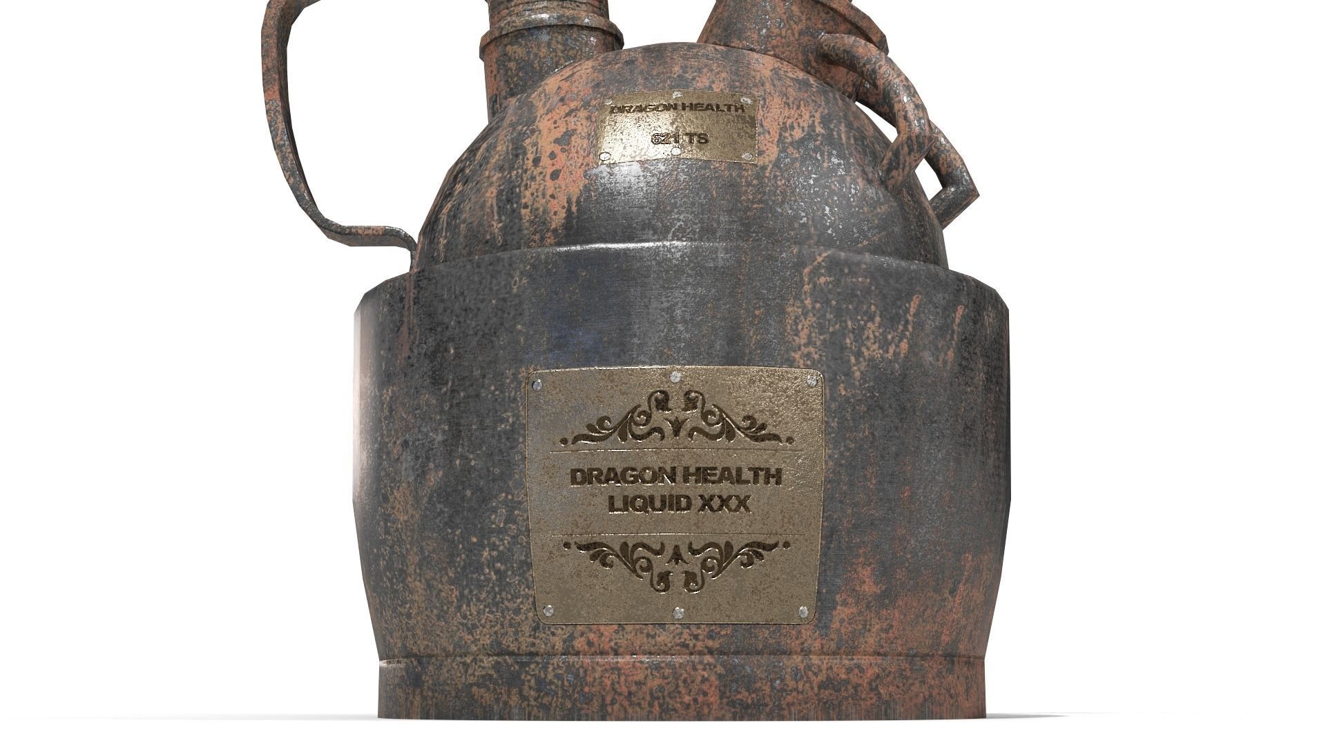Steampunk Oilcan Low-poly 3D model_9