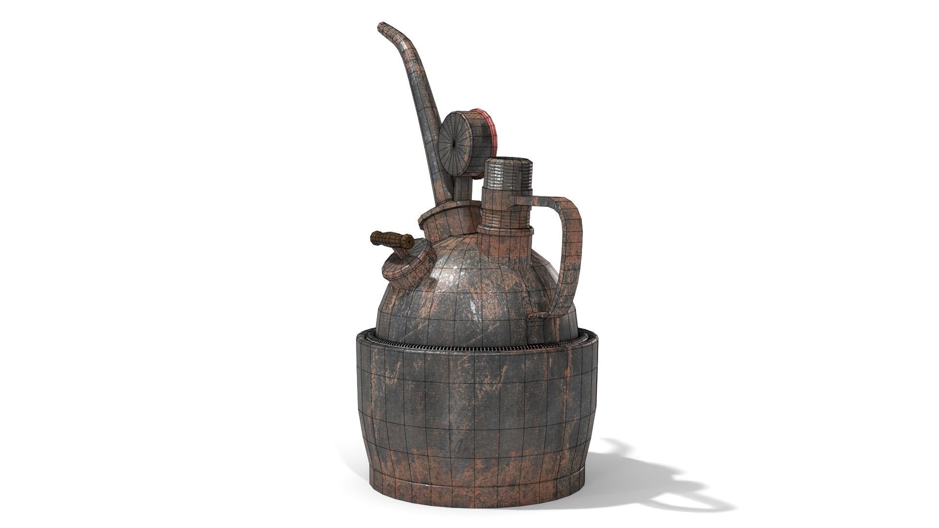 Steampunk Oilcan Low-poly 3D model_17