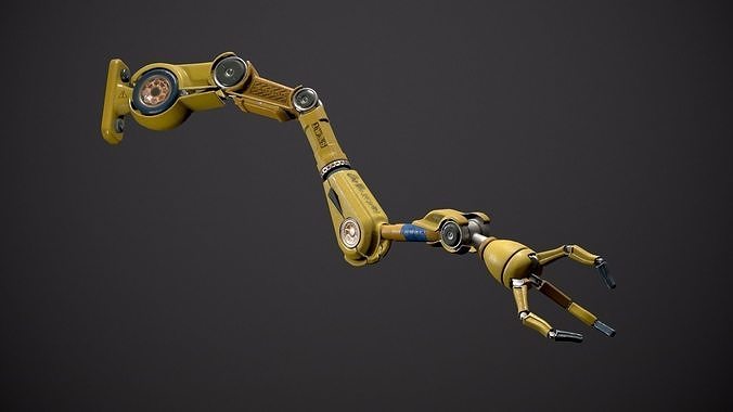 Robotic arm Low-poly 3D model