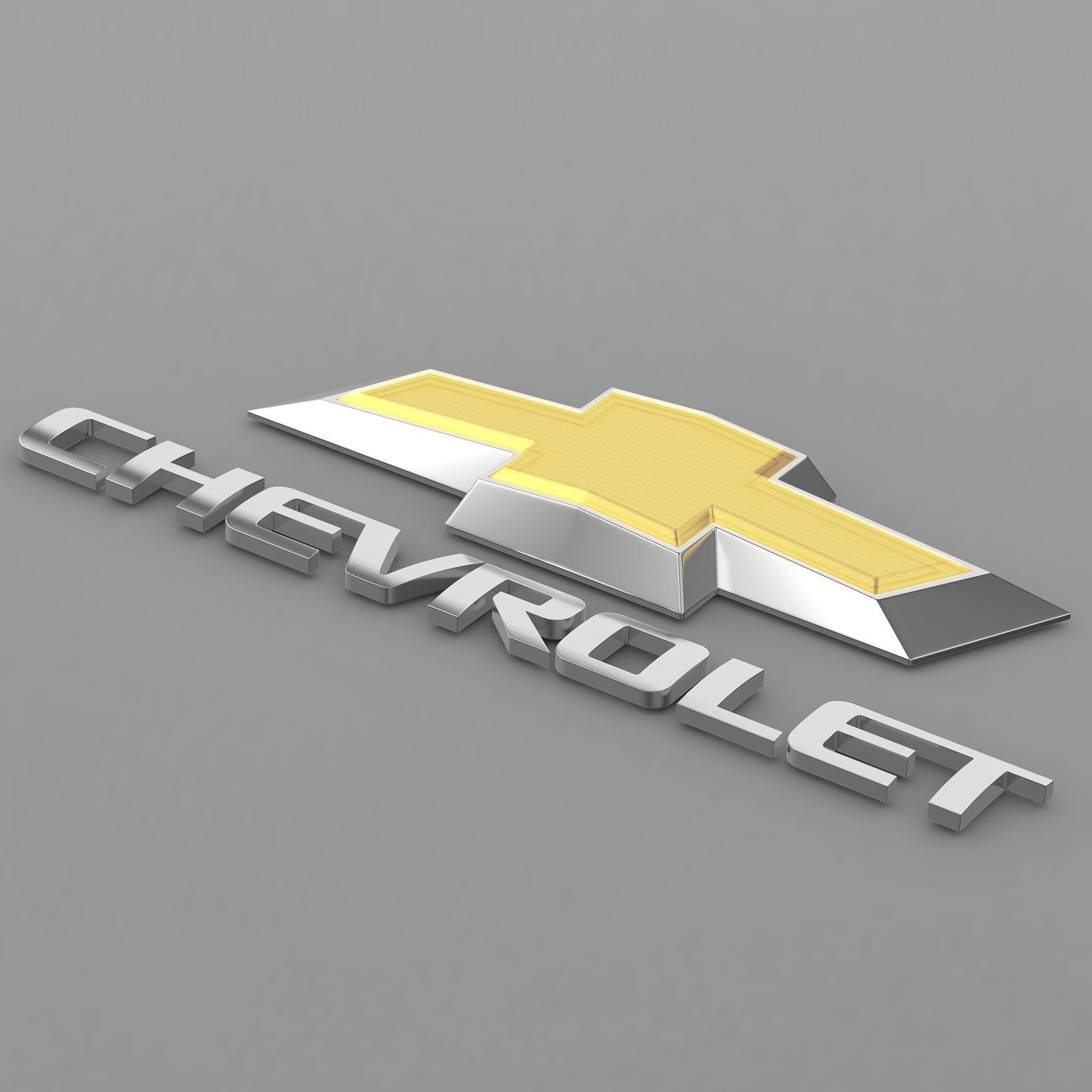 chevrolet logo 3D model_4