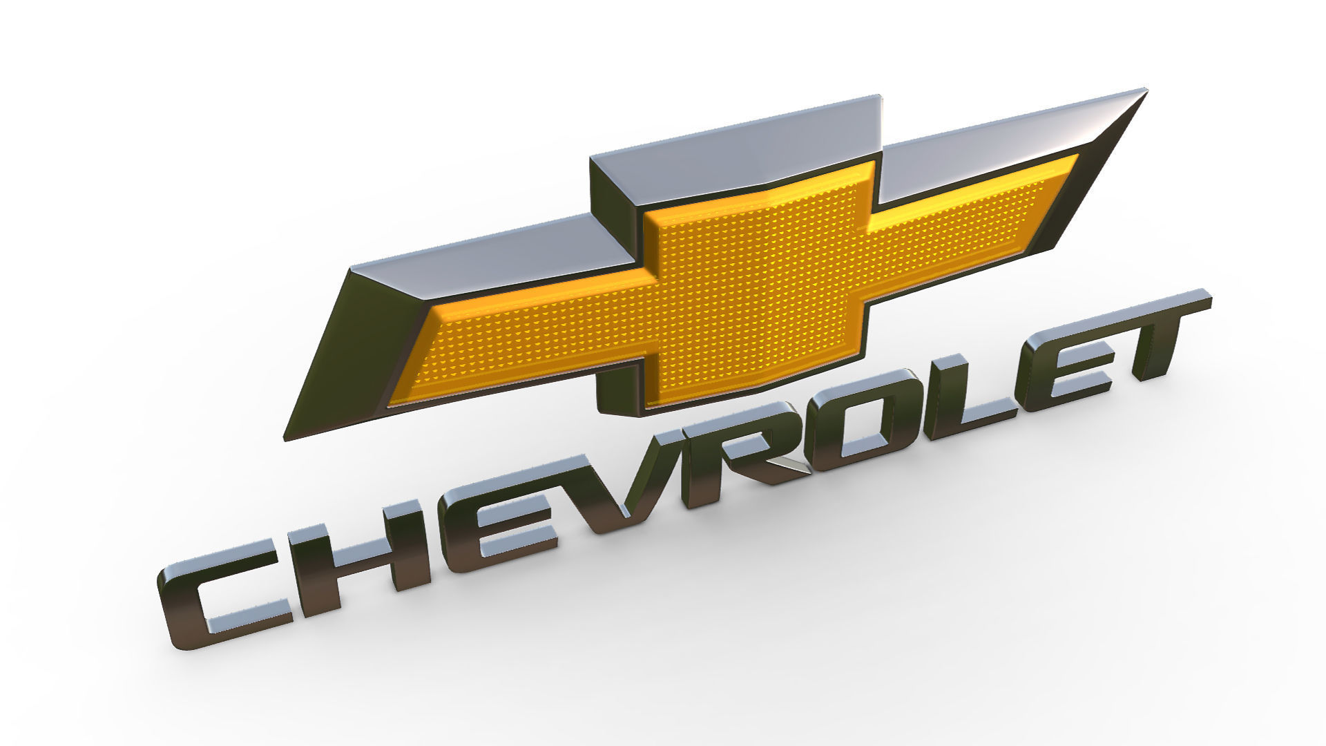 chevrolet logo 3D model_8