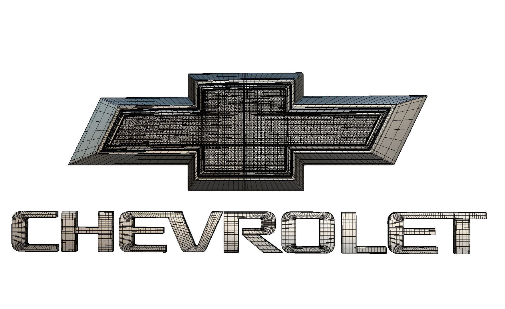 chevrolet logo 3D model_11