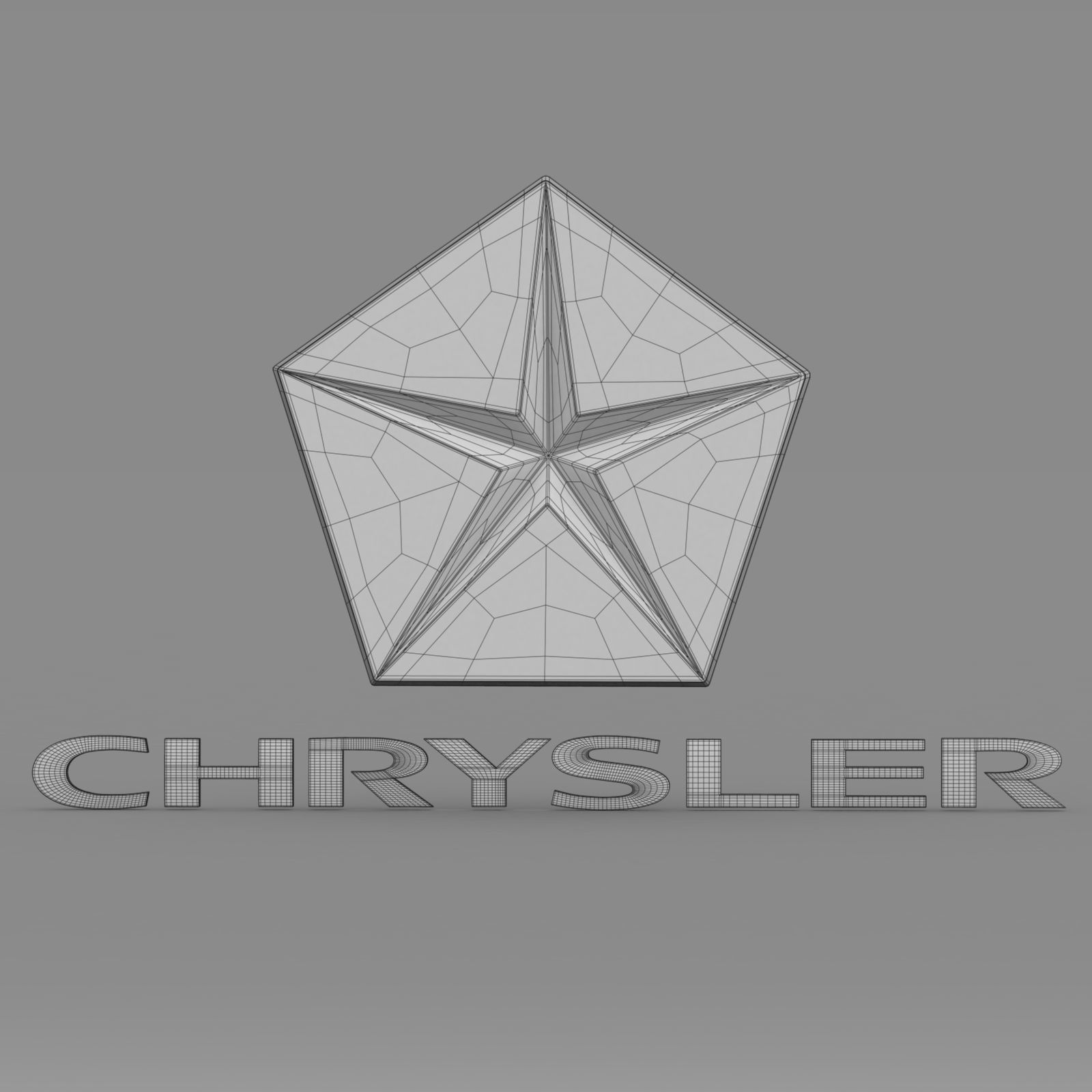 chrysler logo 3D model_7