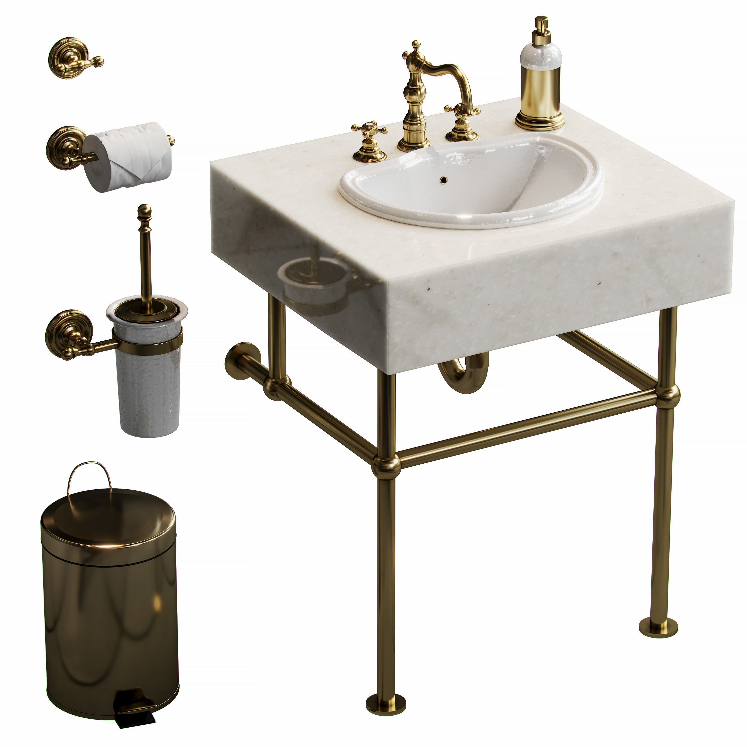Bathroom set Migliore 3D model_1