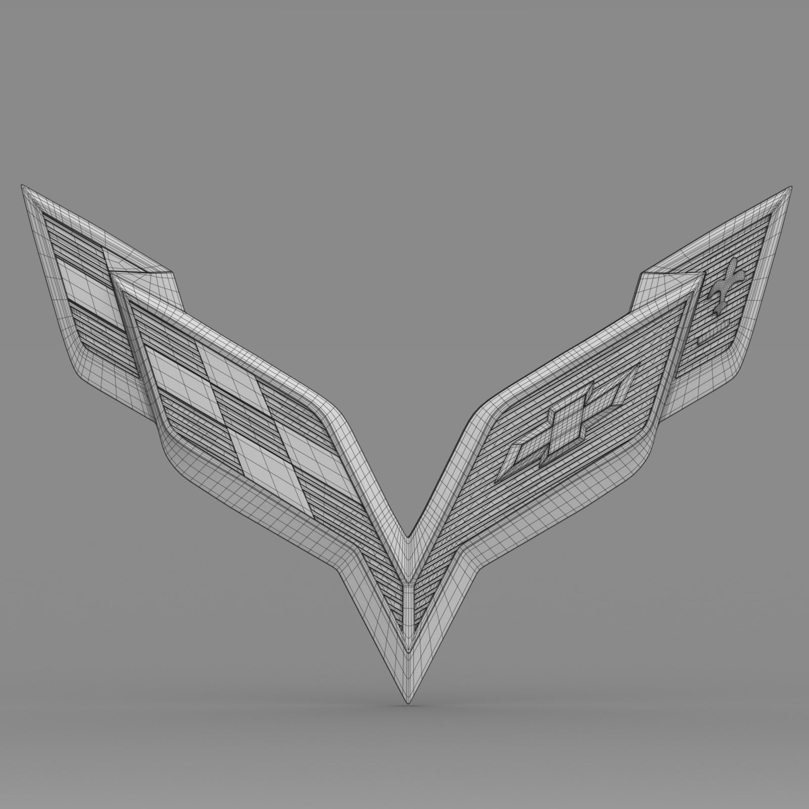 corvette logo 3D model_7