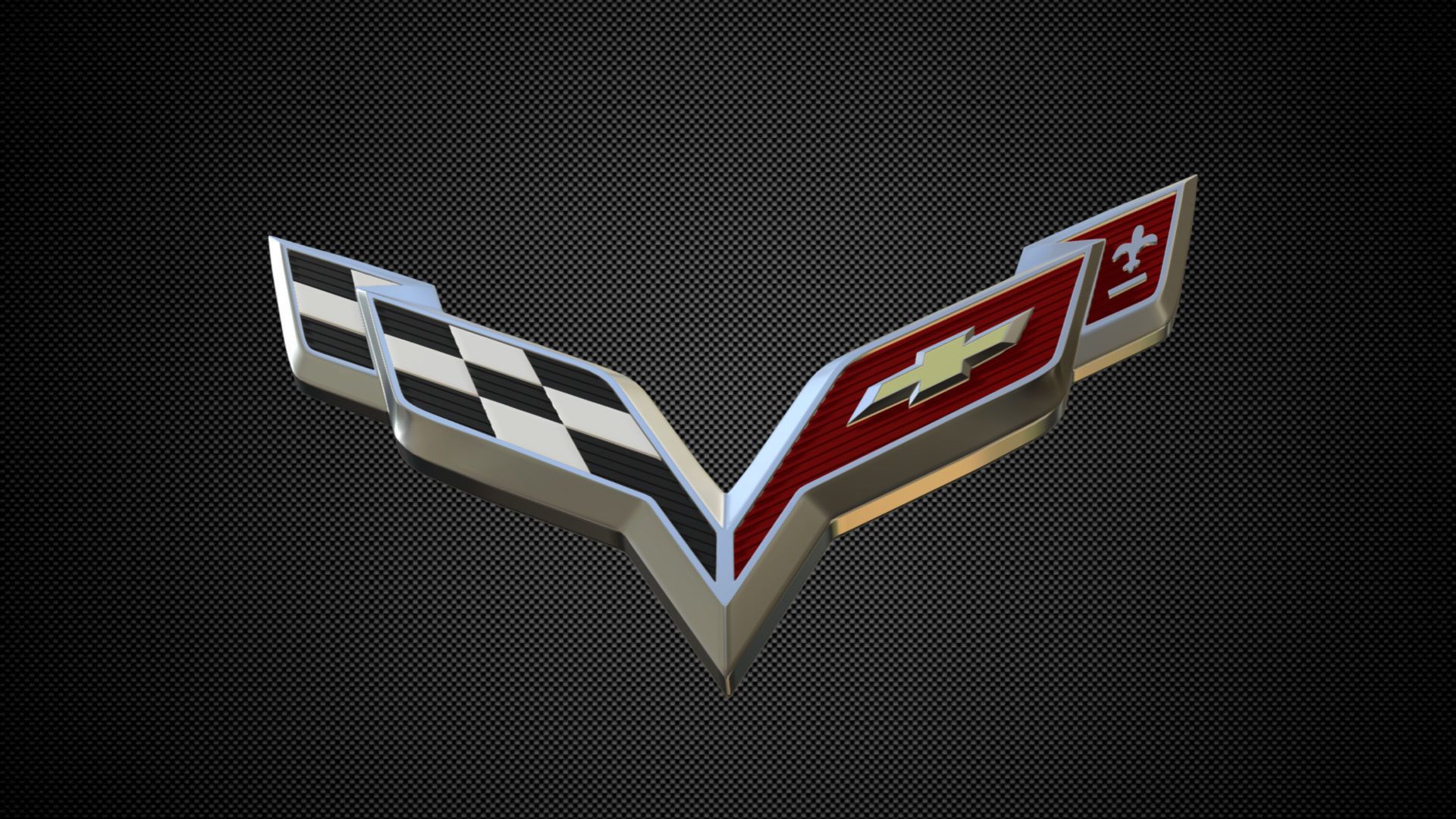 corvette logo 3D model_5