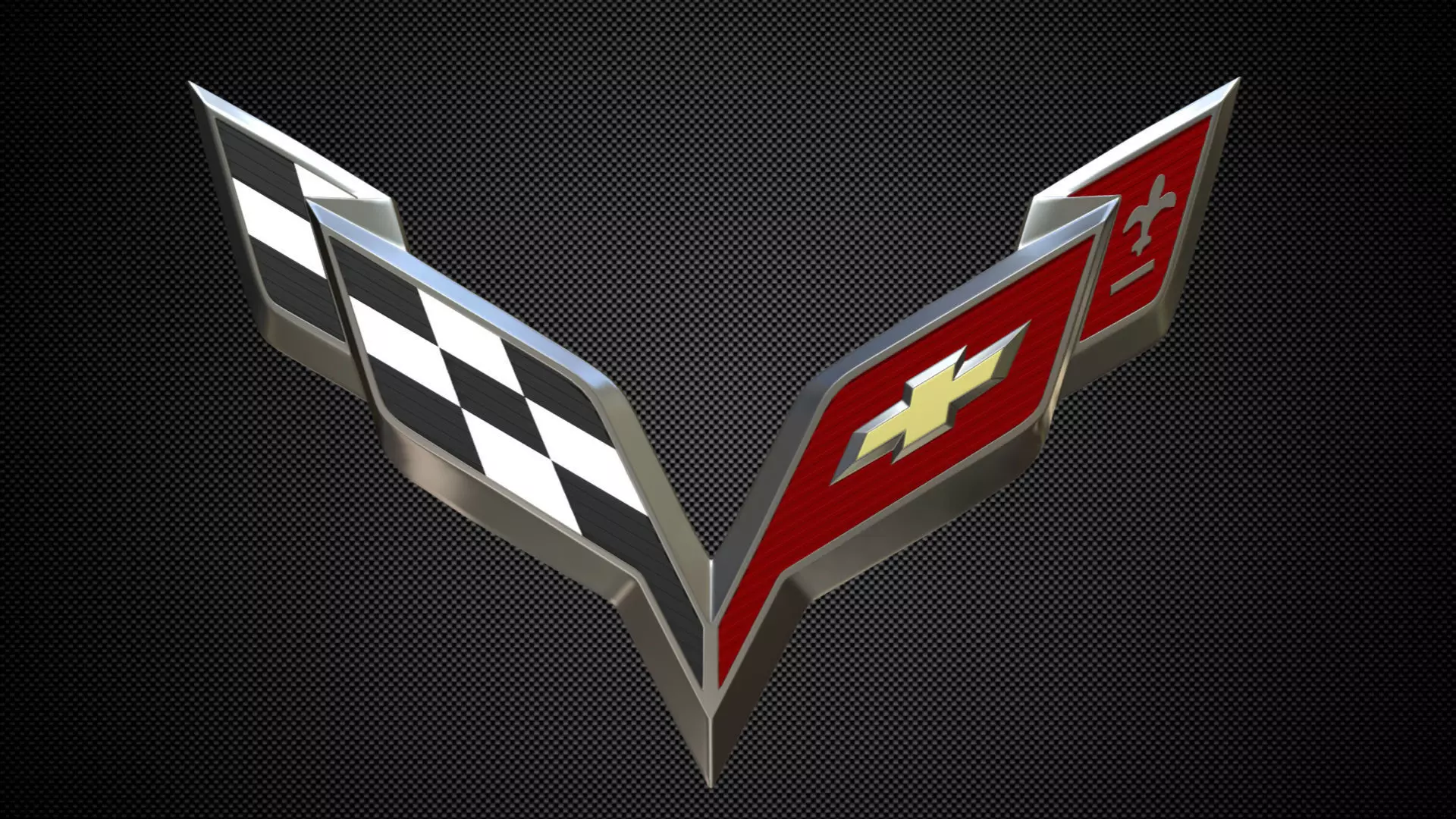 corvette logo 3D model_0
