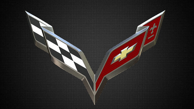 corvette logo 3D model
