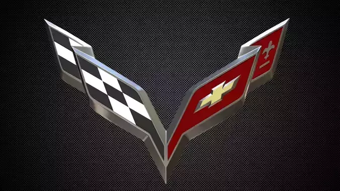 corvette logo 3D model
