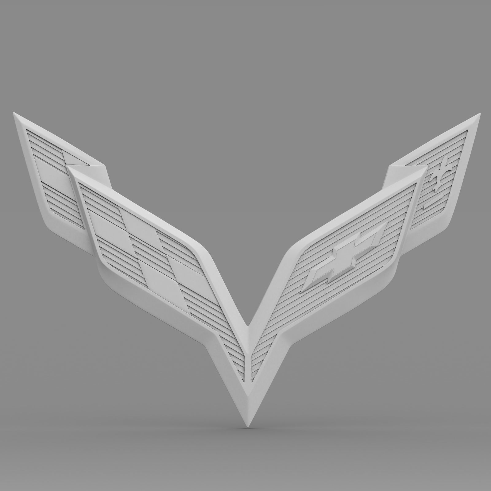 corvette logo 3D model_6
