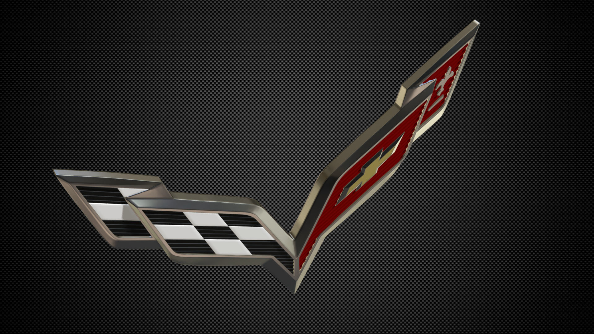 corvette logo 3D model_3