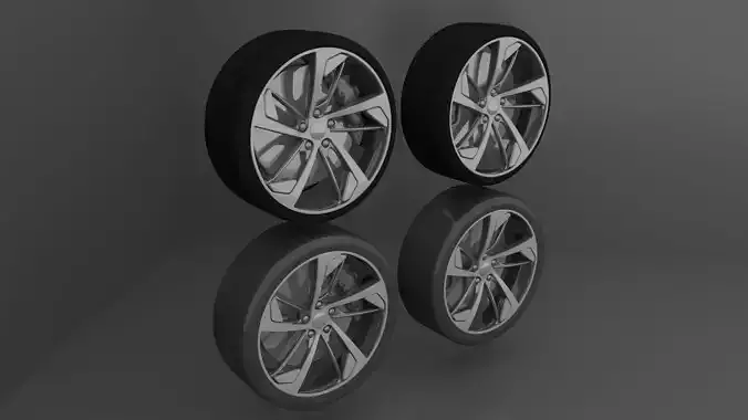 Wheels Audi RS5 Low-poly 3D model