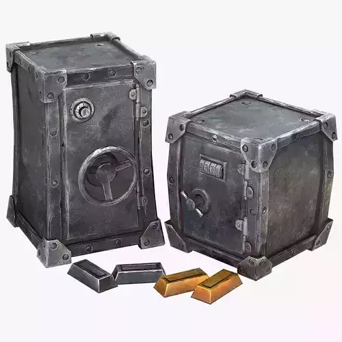 Safe Pack Low-poly 3D model