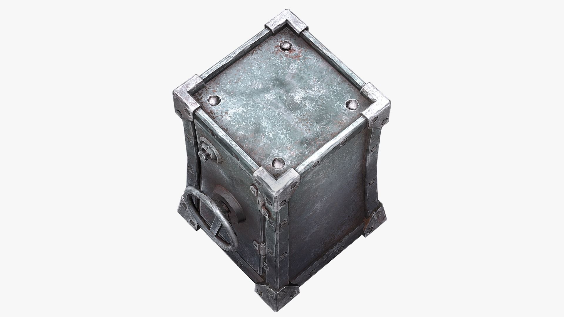 Safe Pack Low-poly 3D model_16