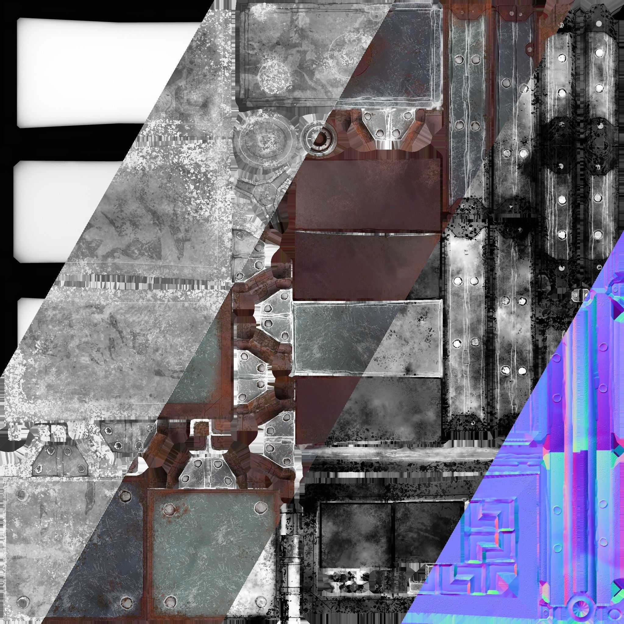 Safe Pack Low-poly 3D model_5