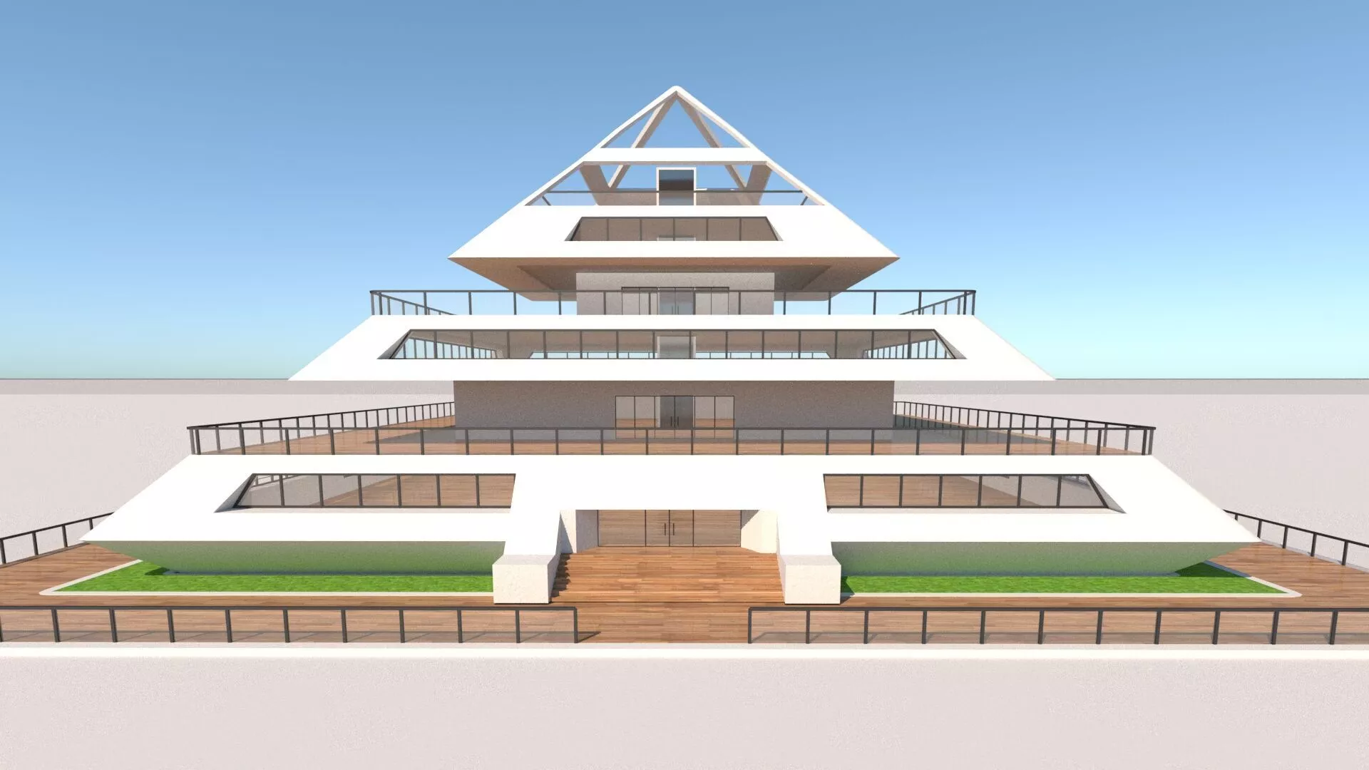 future building exterior-interior 3D model