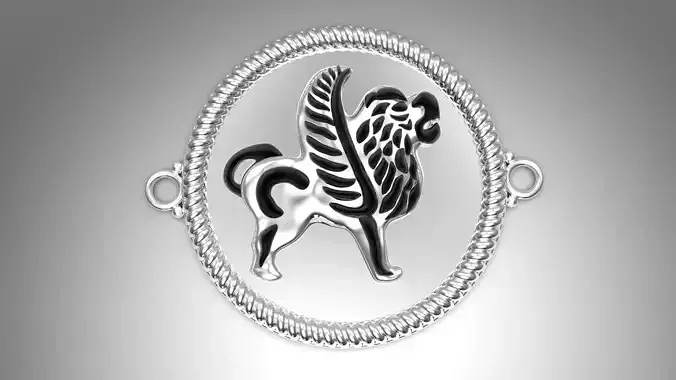 Ancient lion pendant 3D print model Ancient lion pendant 3D print model