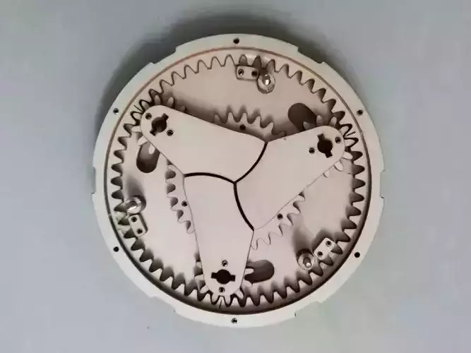 sun and planetary gear type iris mechanism-3 leaf-D130d43 3D print model