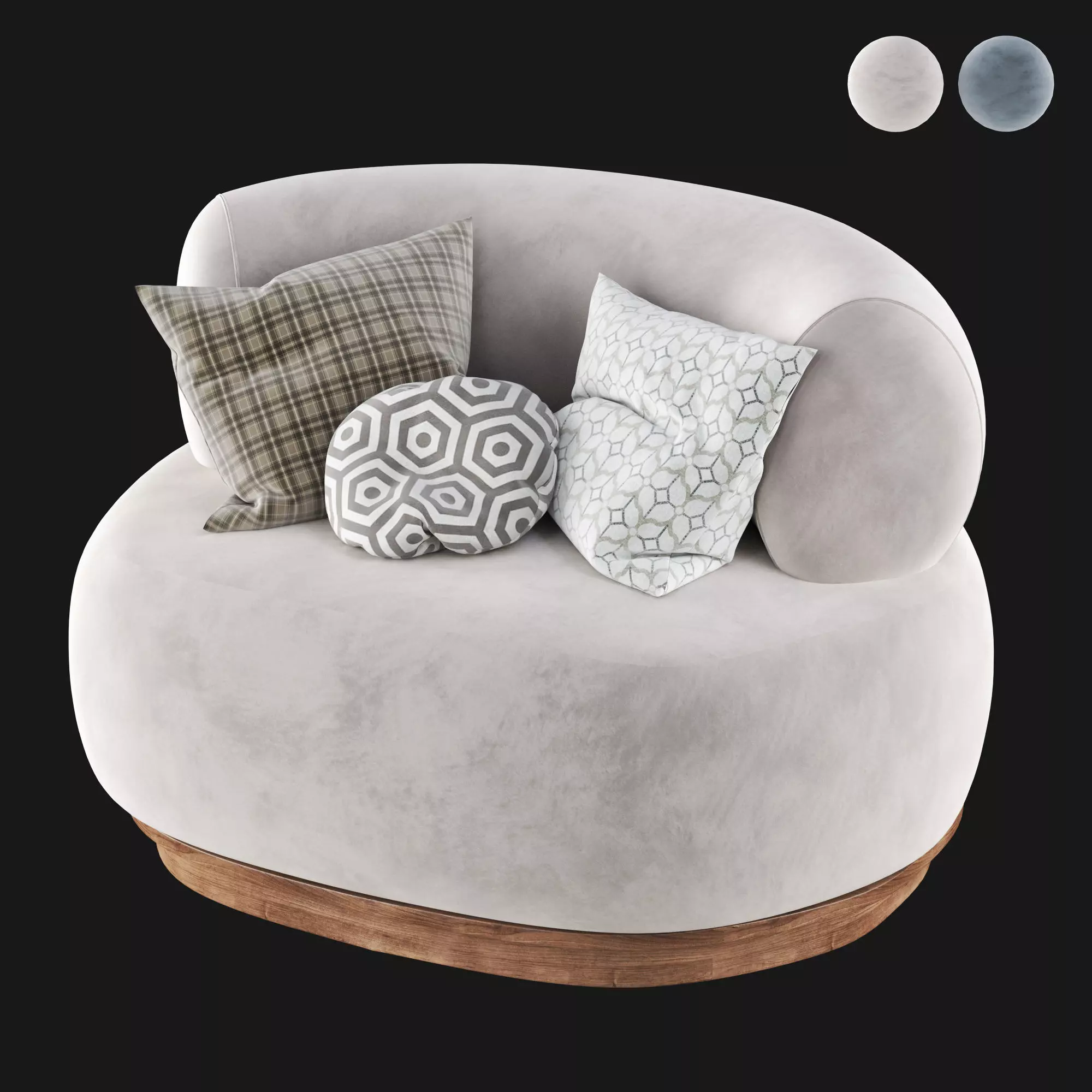 Split Armchairs two kinds 3D model_0