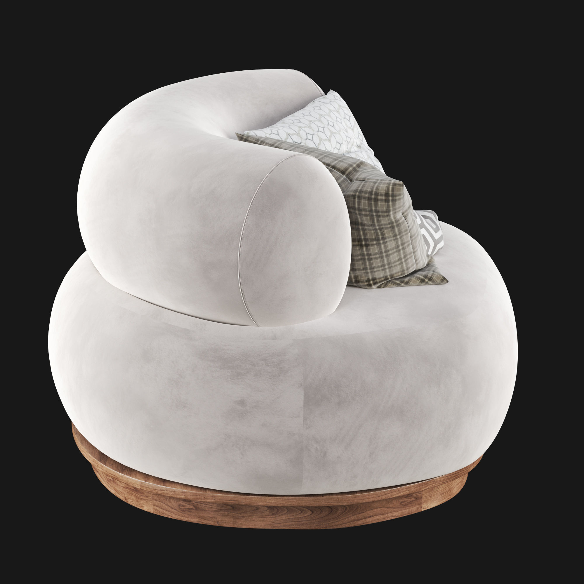 Split Armchairs two kinds 3D model_2