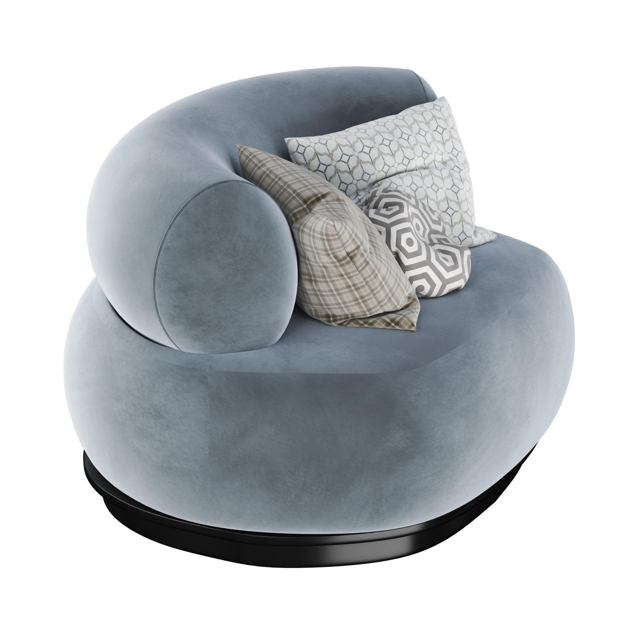 Split Armchairs two kinds 3D model_5