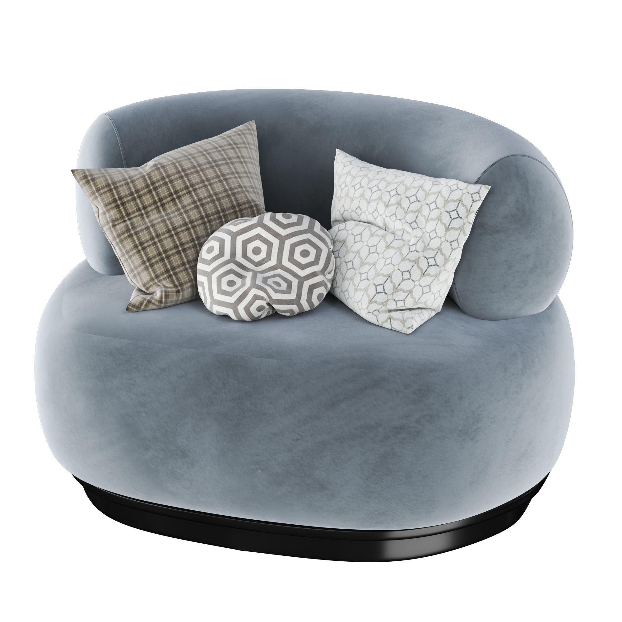 Split Armchairs two kinds 3D model_4