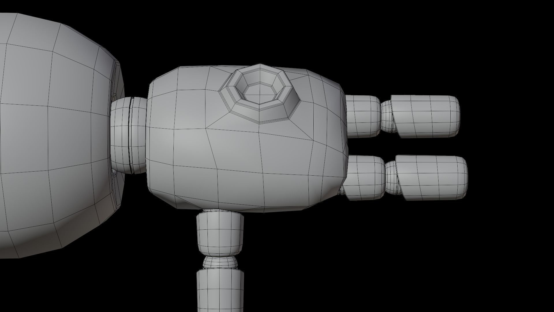 Simple Cute Cartoon Robot Character 3d Model 3D model_7