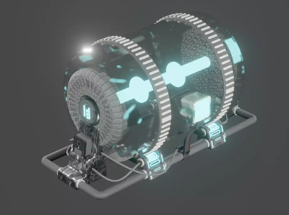 Future science and technology plant culture tank 3D model_0