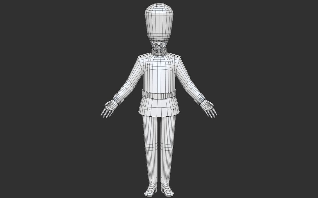Low-Poly Queens Guard 3D Model Low-poly 3D model_4