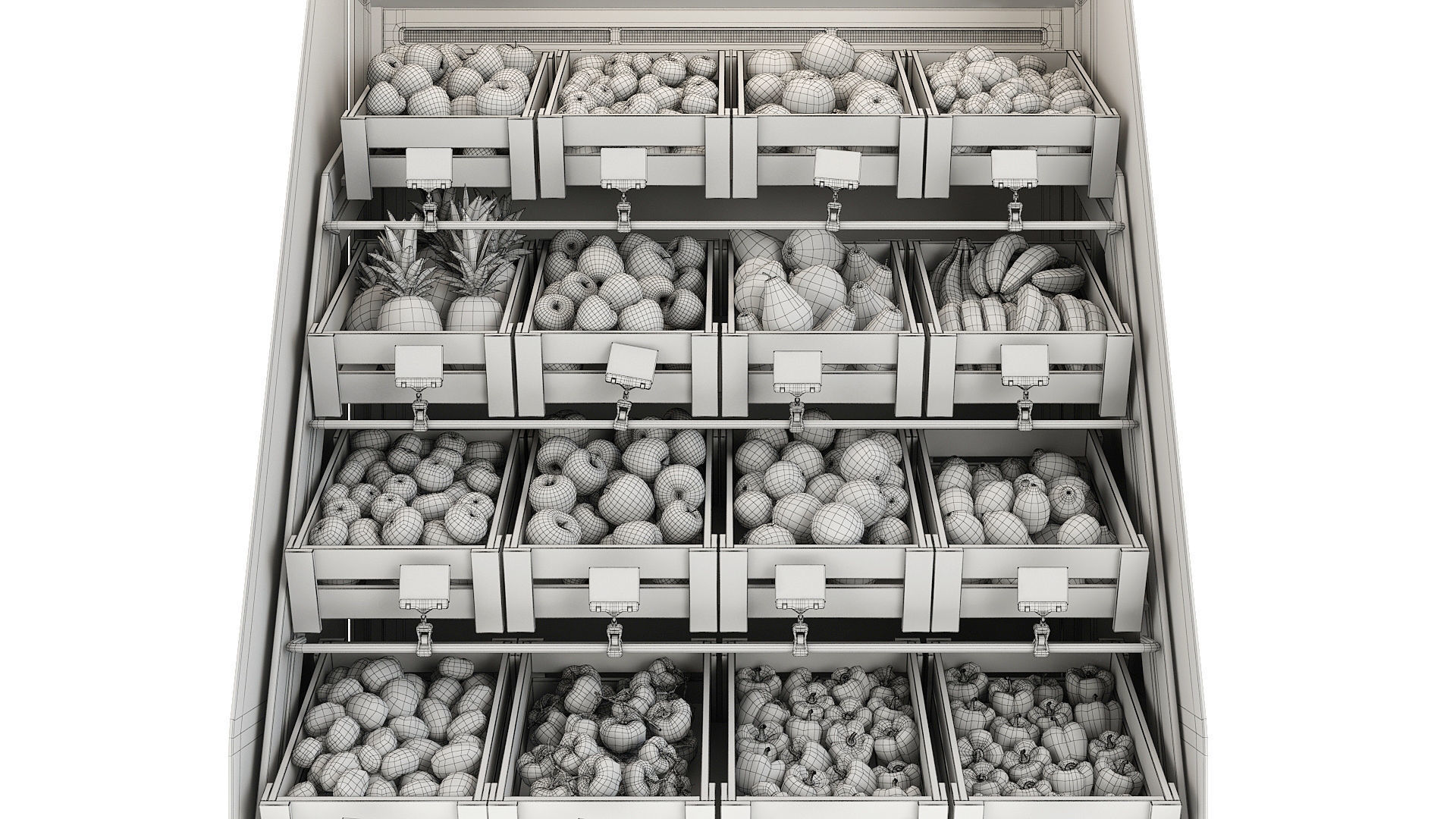 Shelves with products 3D model_14