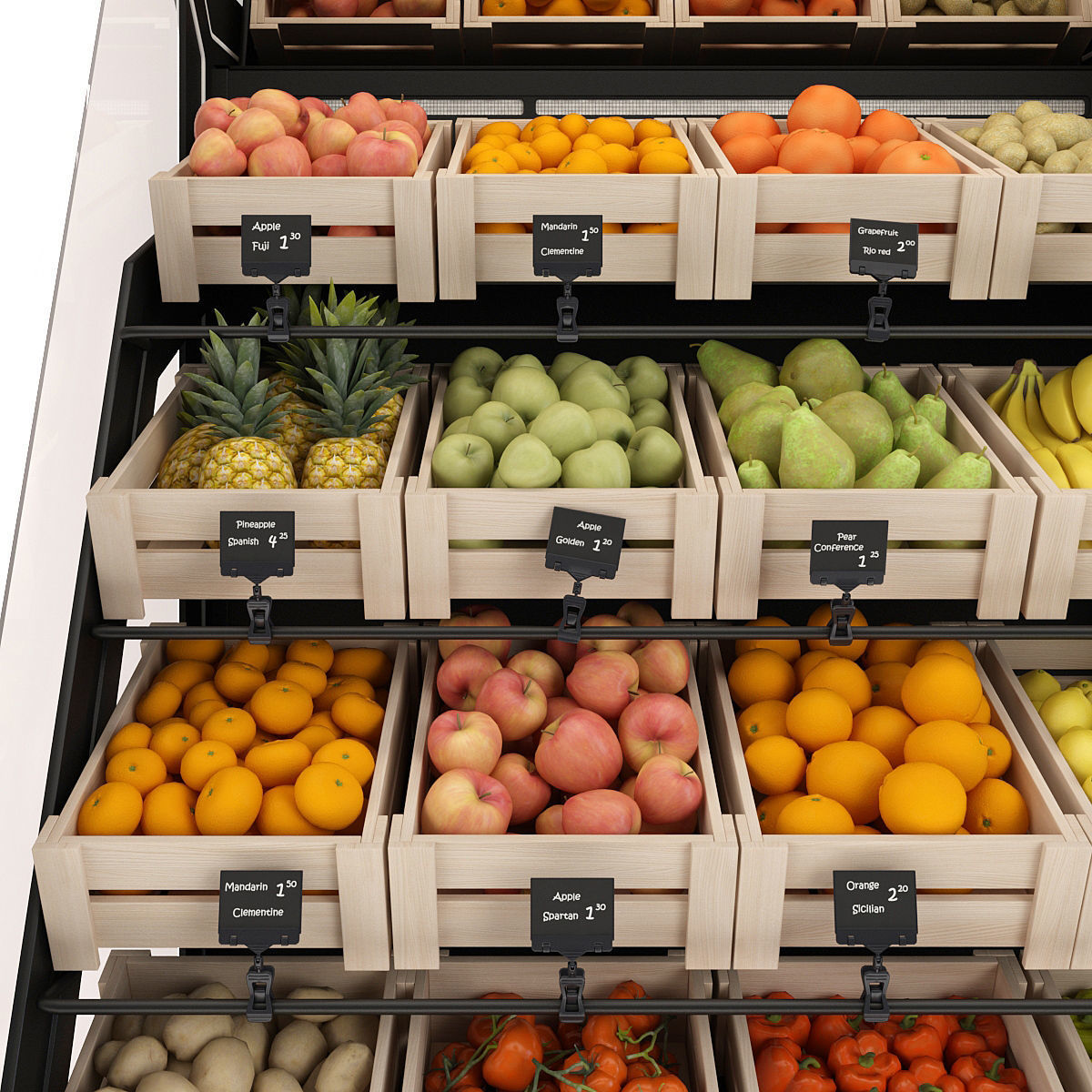 Shelves with products 3D model_8