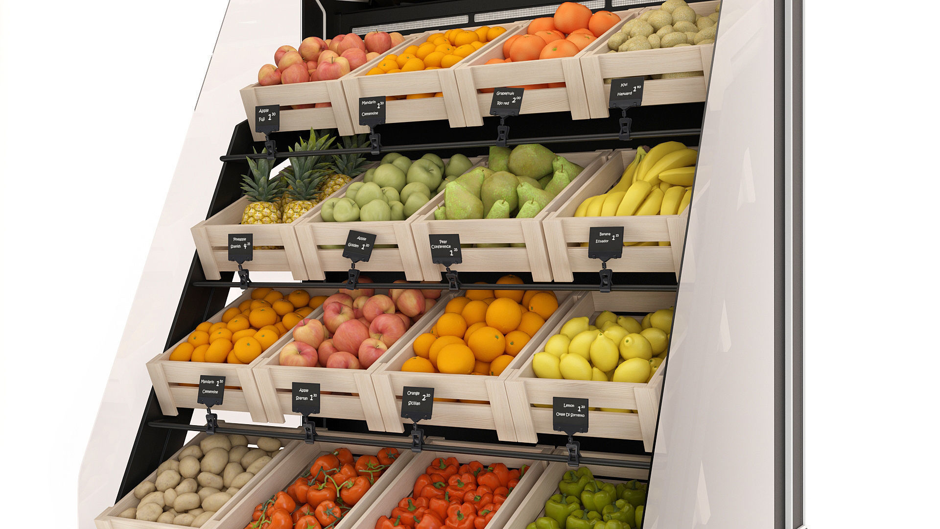 Shelves with products 3D model_12