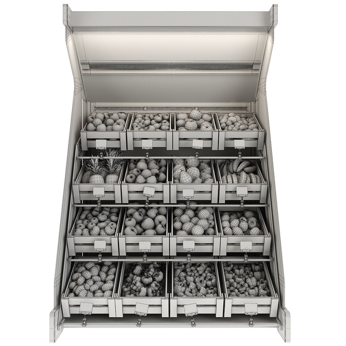 Shelves with products 3D model_9