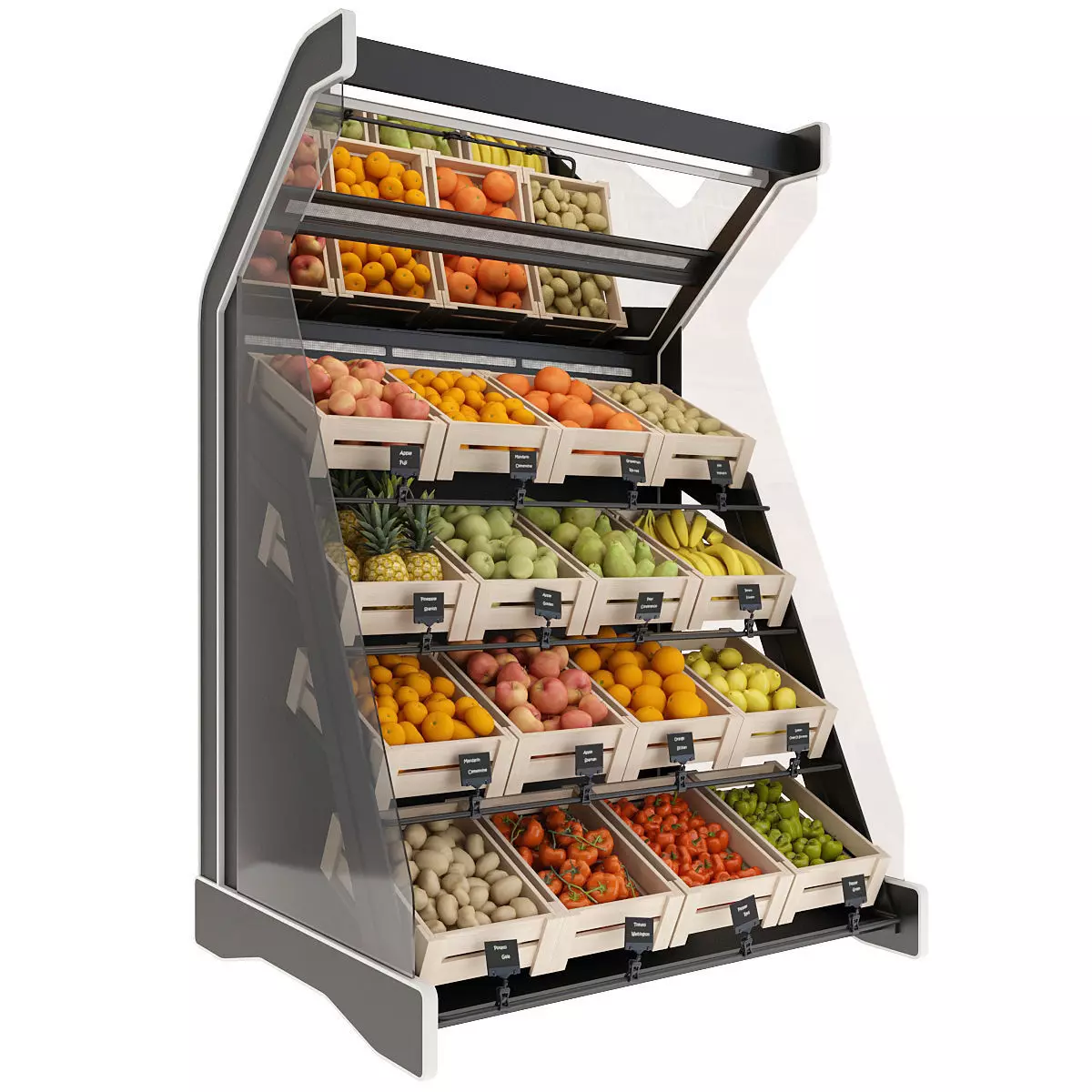 Shelves with products 3D model_0