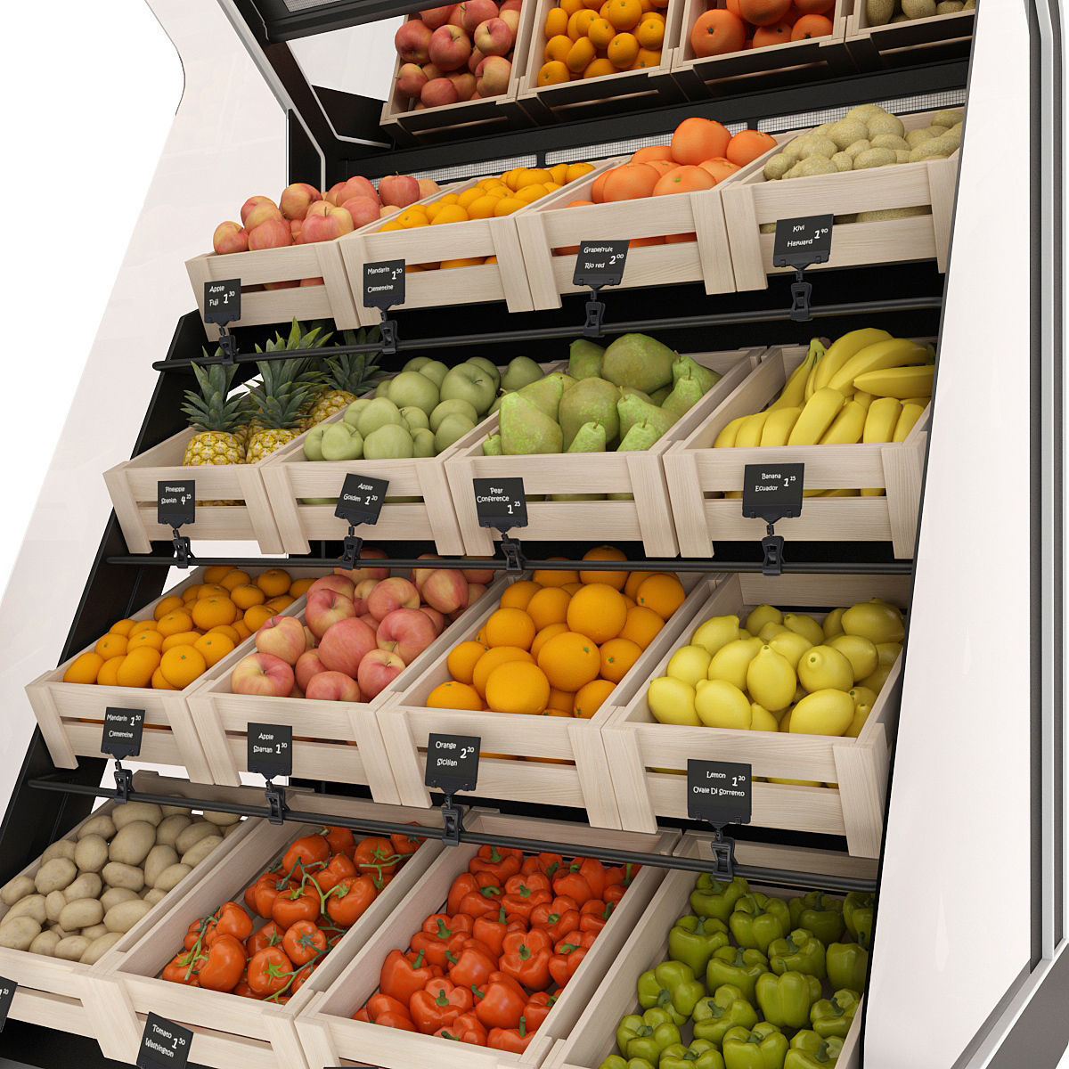 Shelves with products 3D model_5