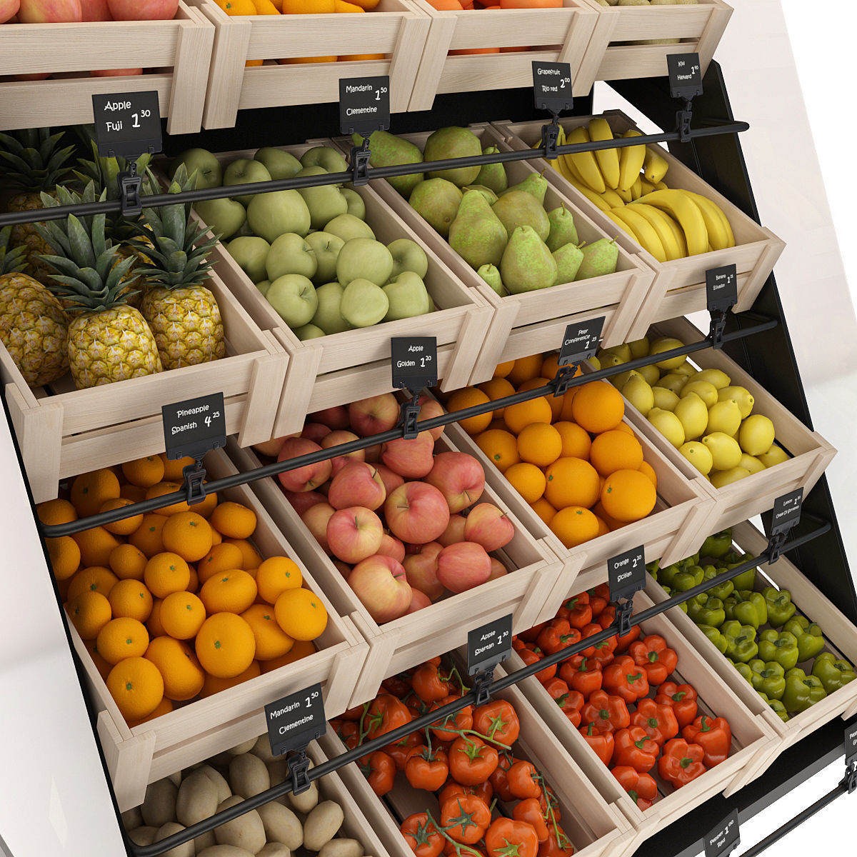 Shelves with products 3D model_6