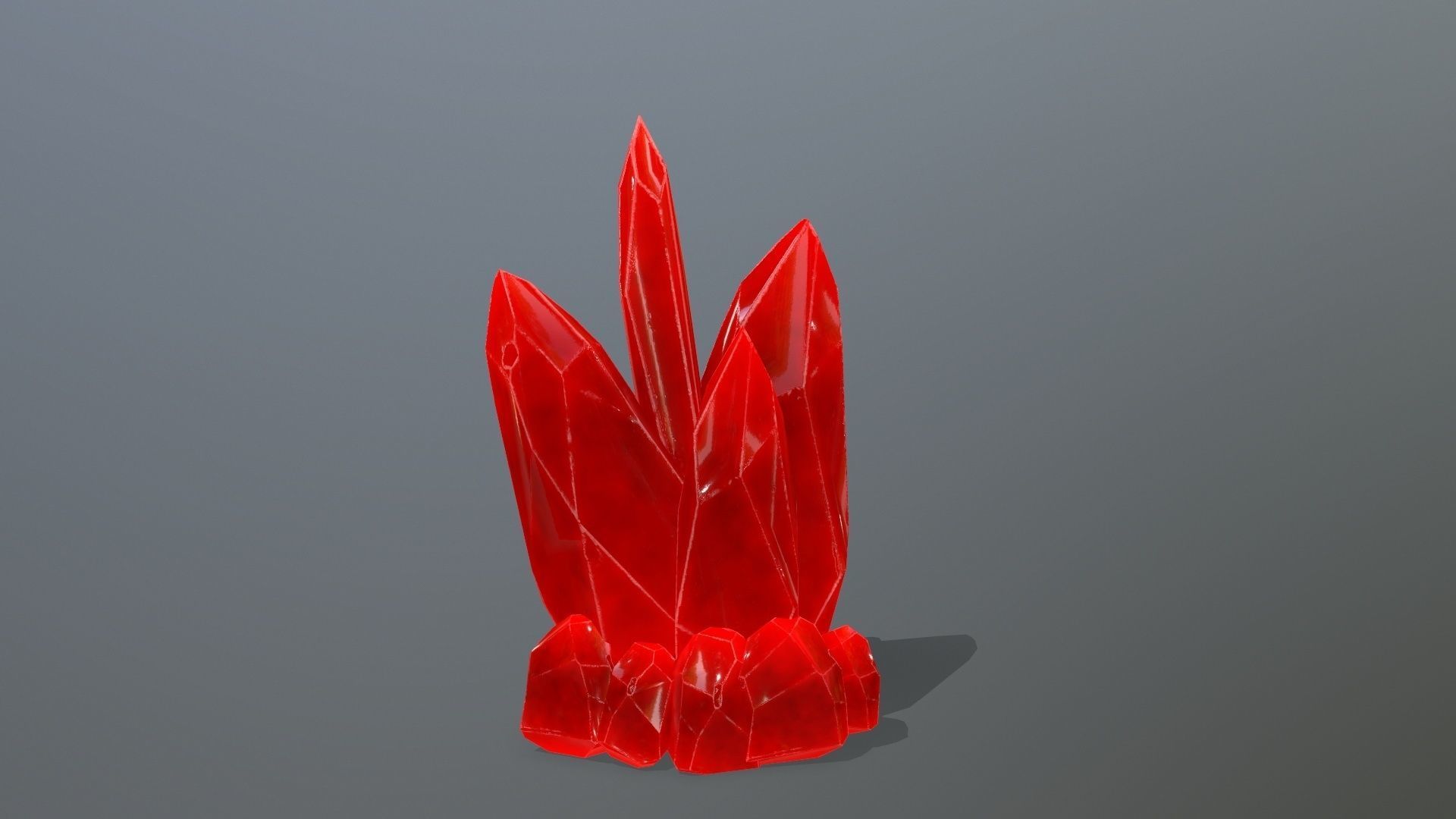 Crystal Set sword Low-poly 3D model_19