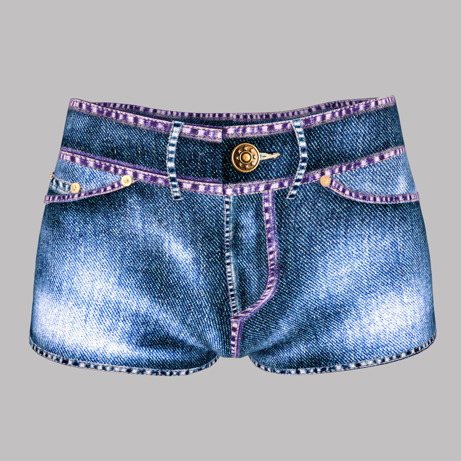 Jeans shorts 3D model_1